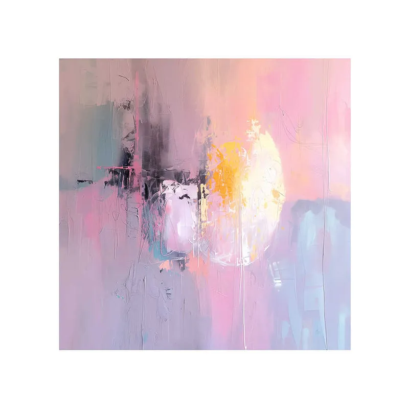 Soft-hued Abstract Wall Painting media 5