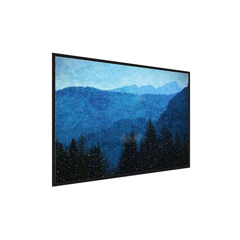 Forest Landscape & Fog Canvas Painting - Black Frame media 3