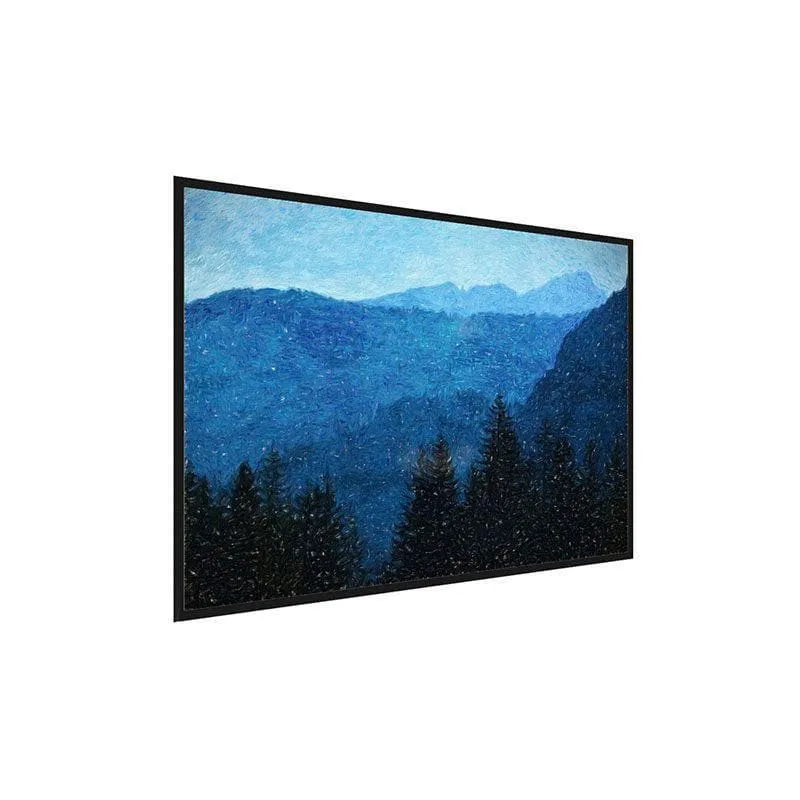 Forest Landscape & Fog Canvas Painting - Black Frame media 3
