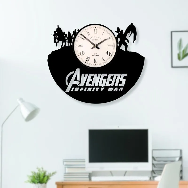 Avengers Steel Analog Wall Clock - Black media 3