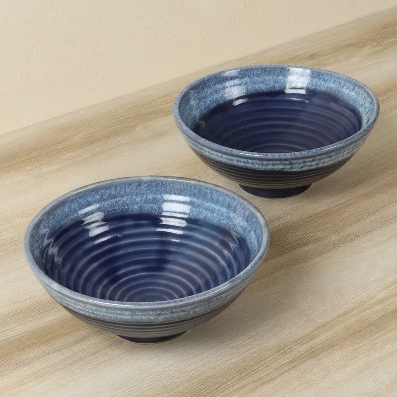 Hostella Table Serving Bowl (Blue,700 mL Each) - Set Of Two media 4
