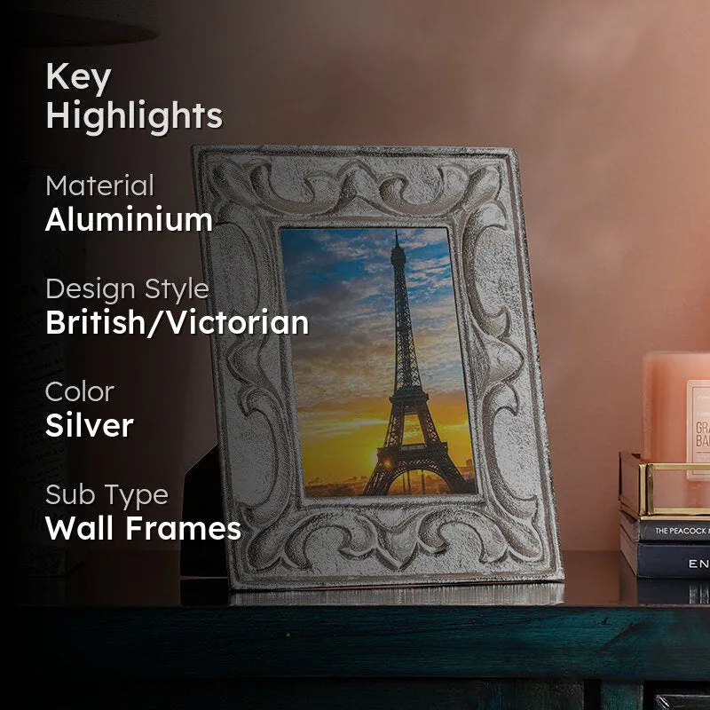 Baroque Charm Aluminium Photo Frame - Silver media 2