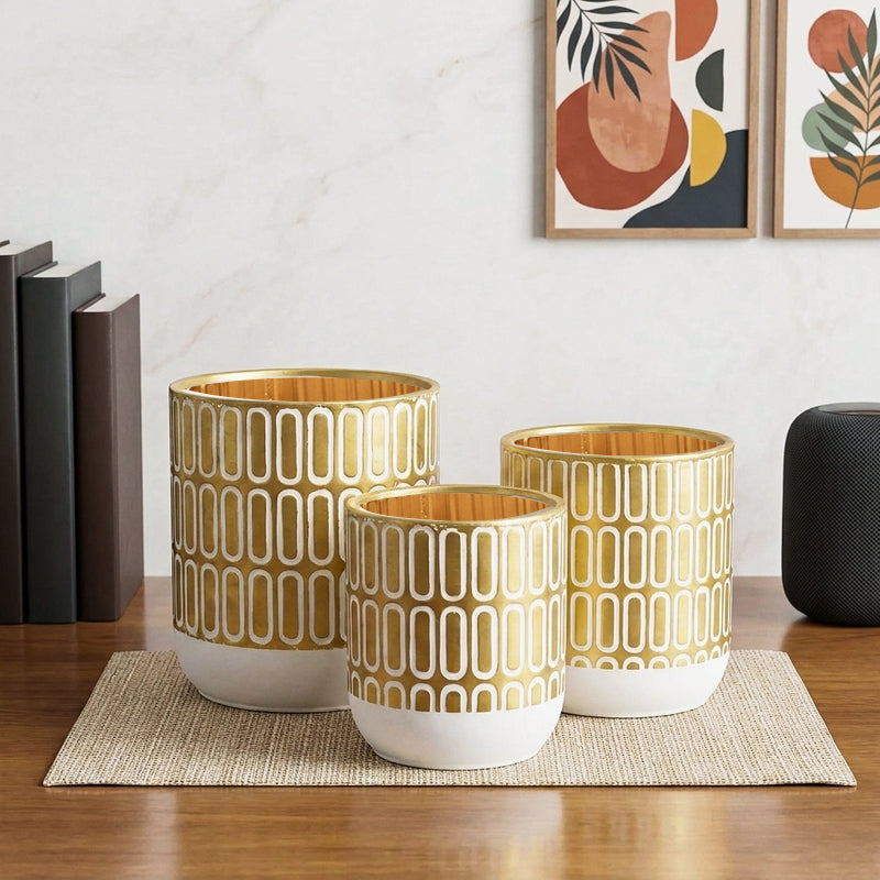 Solstice Metal Planters - Set Of Three