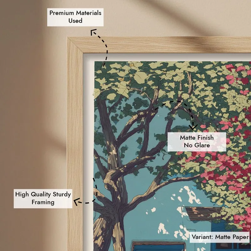 Azurelyn Canvas Wall Painting With Brown Frame media 9