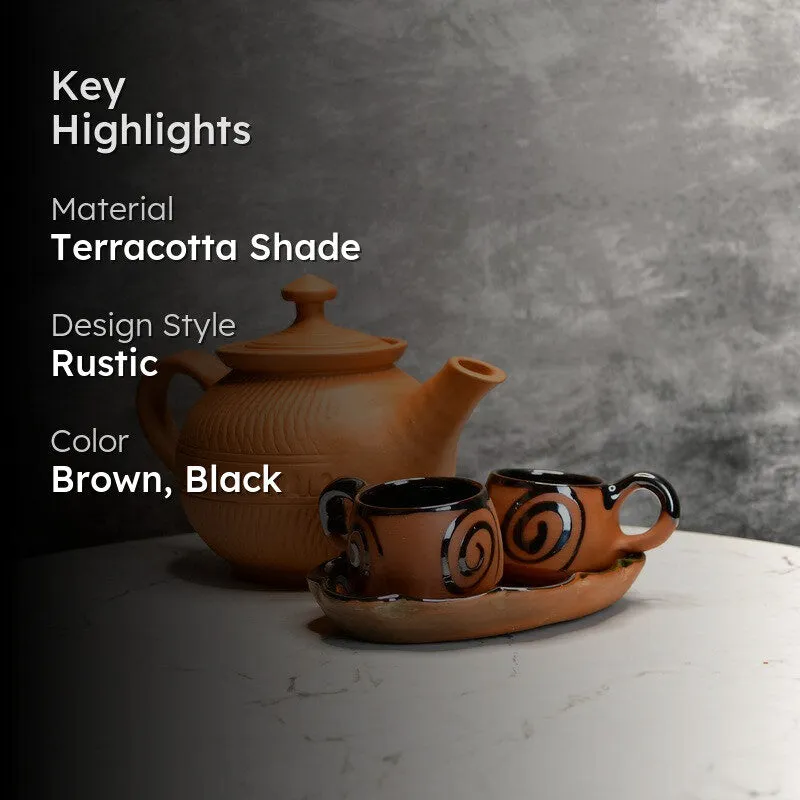 Daily Steep Terracotta Tea Set & Tea Pots - Four Piece Set media 2