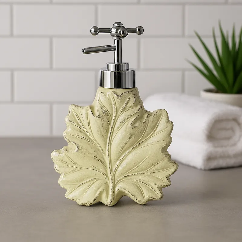 Maple Leaf Basin Soap Dispenser - Yellow media 1