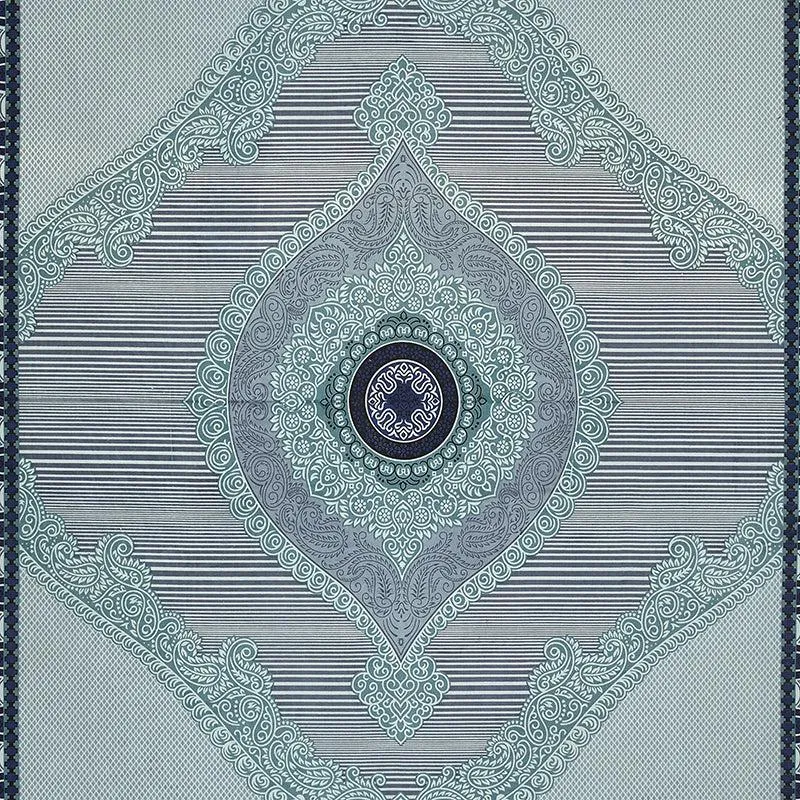 Vanya Velvet Ethnic Cotton Bedsheet (Blue) - 150 TC media 4