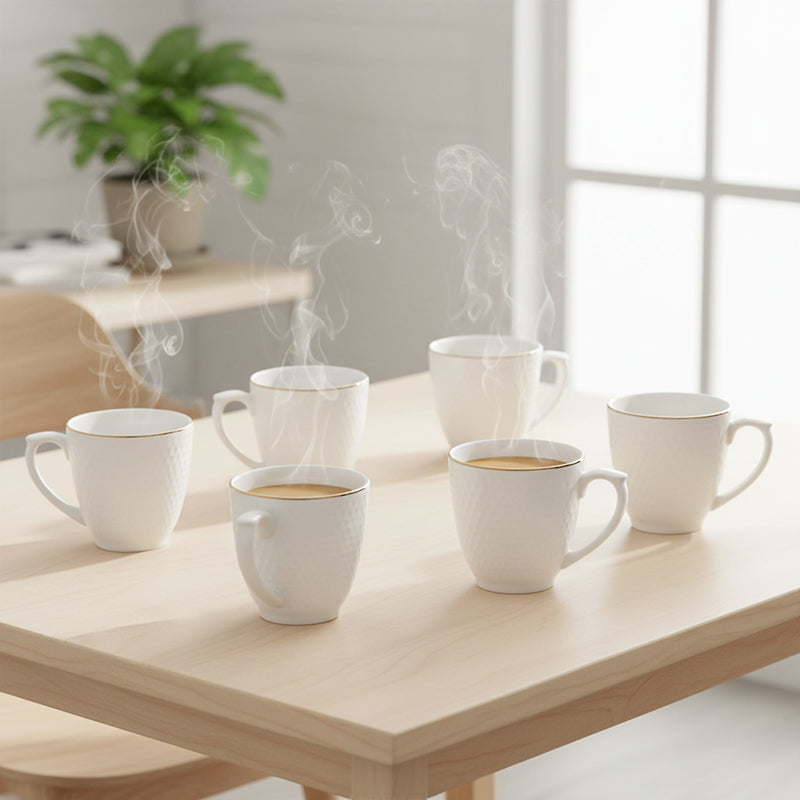 Rupert Bone China Tea Cup (175 mL Each) - Set of Six