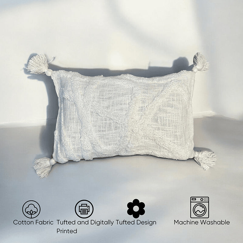 Dreamy Divot Tufted Cushion Cover - Grey media 5