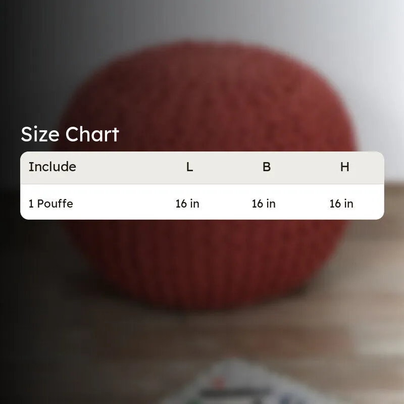 Cuna Cotton Pouffe - Orange media 6