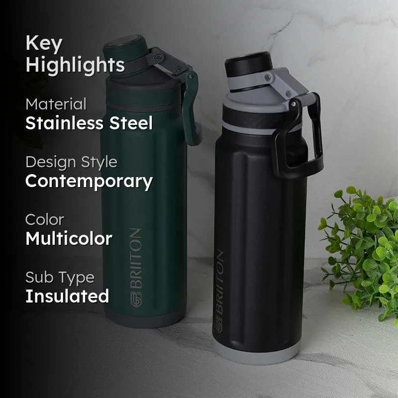 Aqua Alchemy Hot & Cold Thermos Water Bottle (Green & Black, 750 mL Each) - Set Of Two media 2