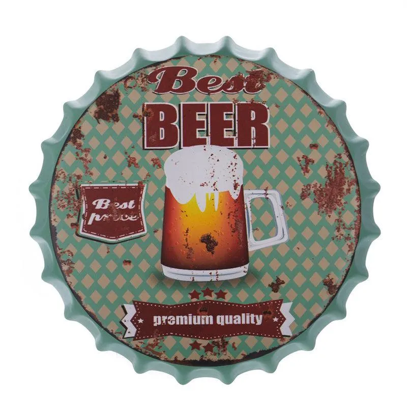 Best Beer Bottle Cap Metal Wall Accent media 3