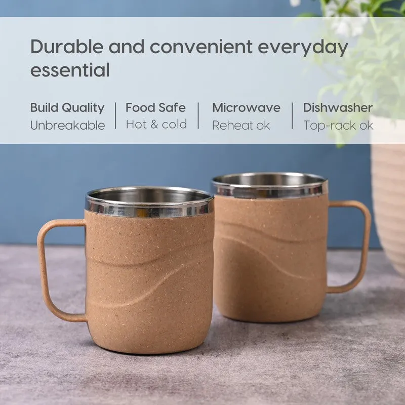 Timberglow Rice Husk Coffee Mug (250 mL Each) - Set Of Two media 4