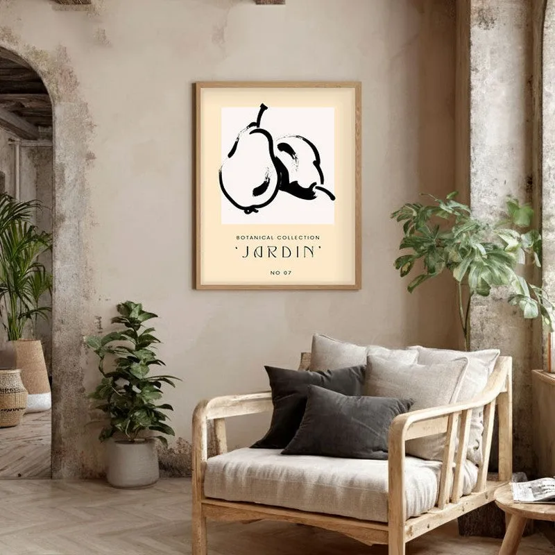 Pear Study Canvas Wall Painting With Brown Frame media 5