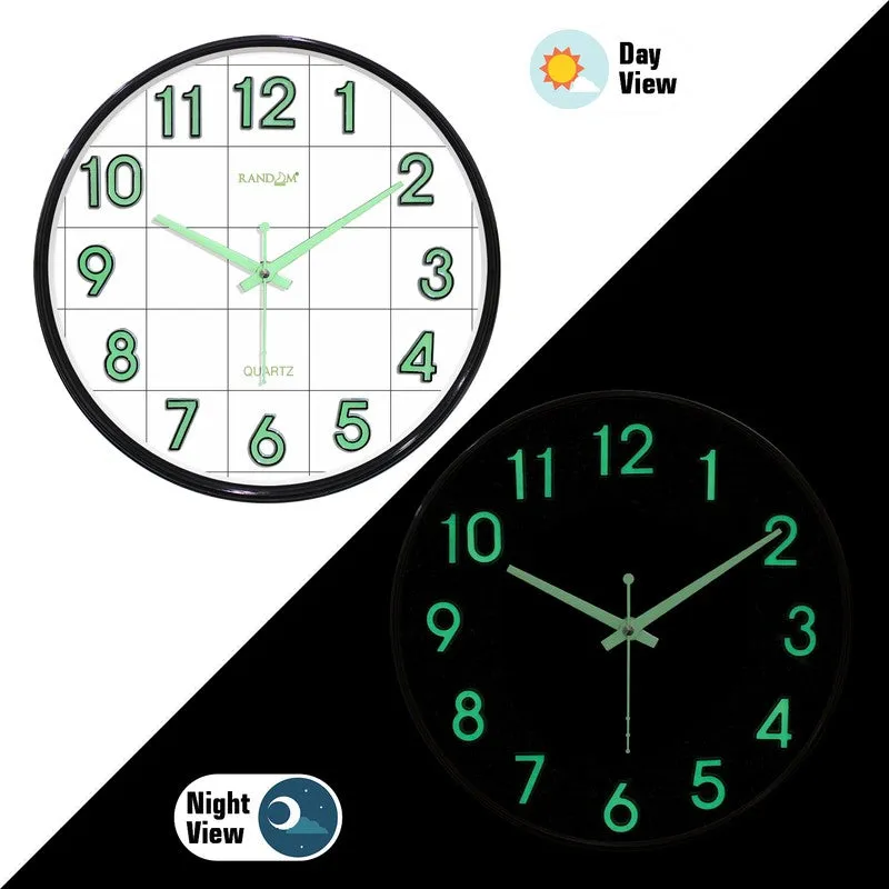 Opulent Analog Palstic Wall Clock - Black & Green media 4