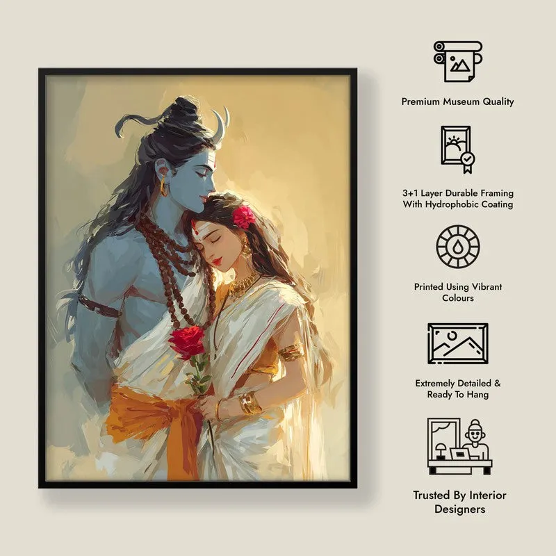 Lord Shiva and Parvati Archival Paper Wall Art media 8