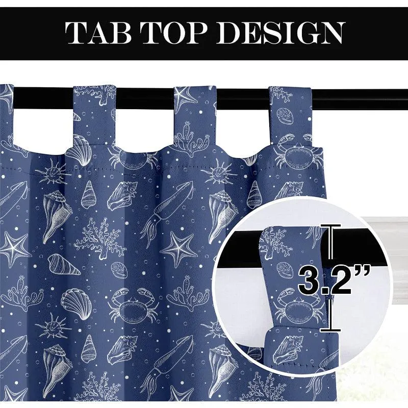 Sea Side Tab Top Medium Width Curtain media 5