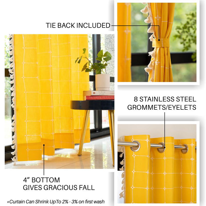 Urban Space Kanya Grid Curtain - Yellow media 5