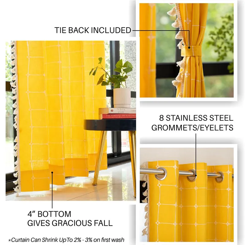 Urban Space Kanya Grid Curtain - Yellow media 5