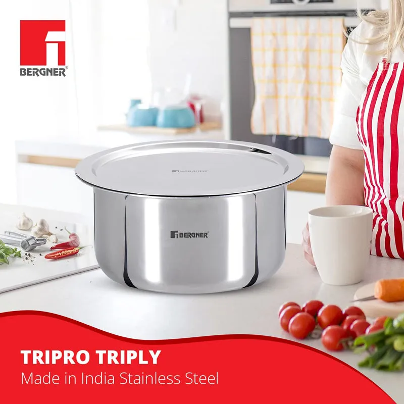 Bergner TriPro Tri-ply Stainless Steel Tope With Lid - 3500 mL media 4