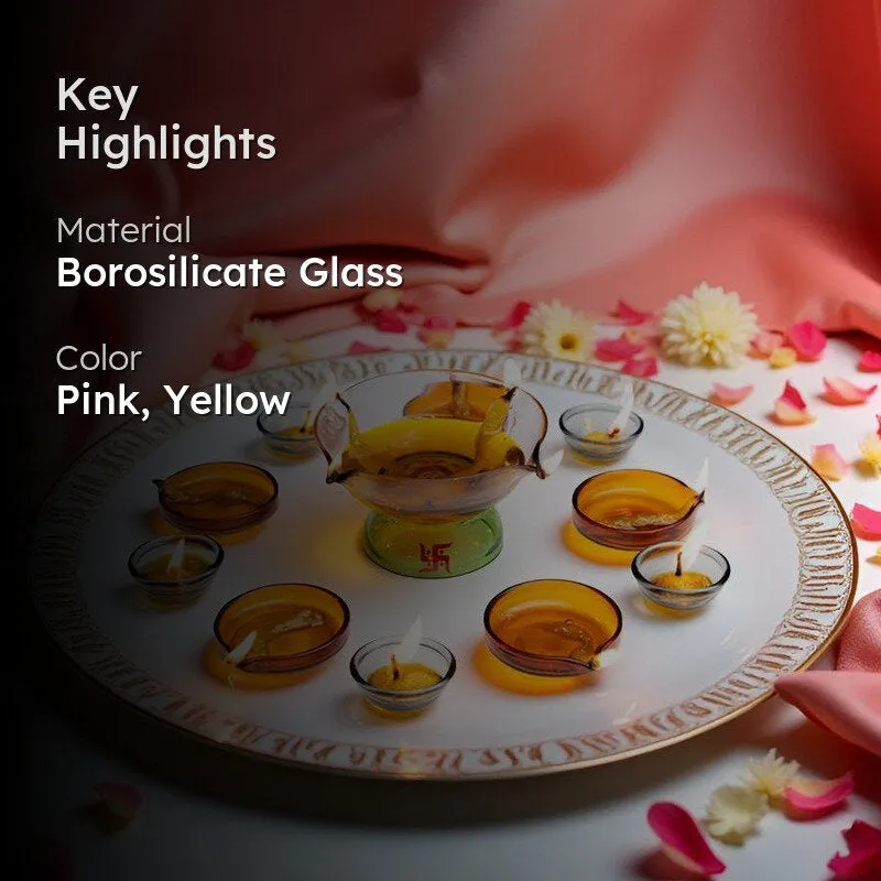 DeepVeda Elegant Handmade Diya - 11 Piece Set media 2