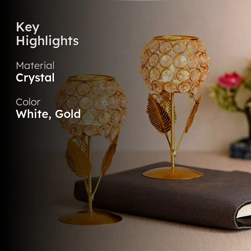 Samoda Crystal Tealight Candle Holder - Set Of Two media 2