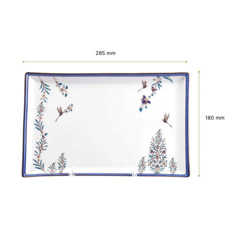 Rectangular platter shown with visible 285 mm and 180 mm dimension markings