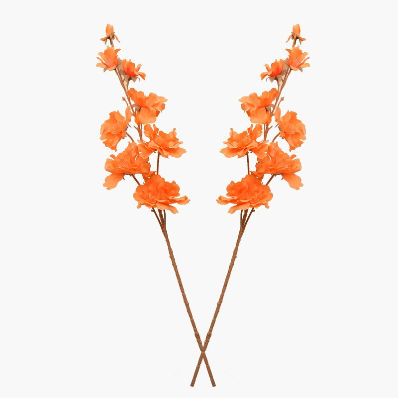EverBloom Duo (Orange) Stylish Faux Floral - Set Of Two media 4