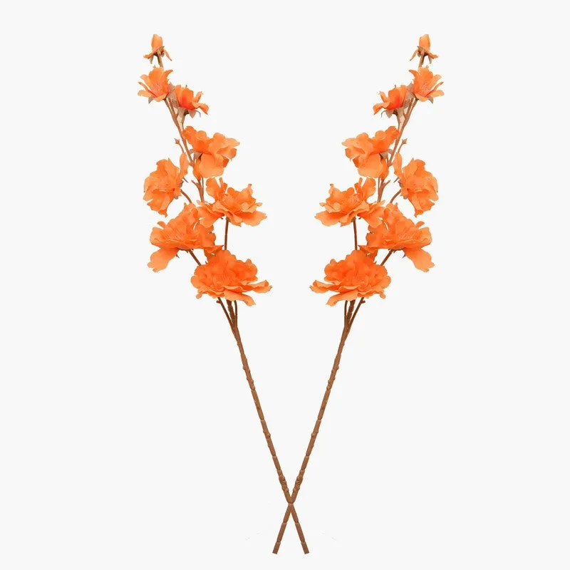 EverBloom Duo (Orange) Stylish Faux Floral - Set Of Two media 4