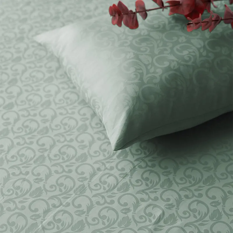 Coral Bloom Jacquard Pillow Cover (Sage) - Set Of Two media 5