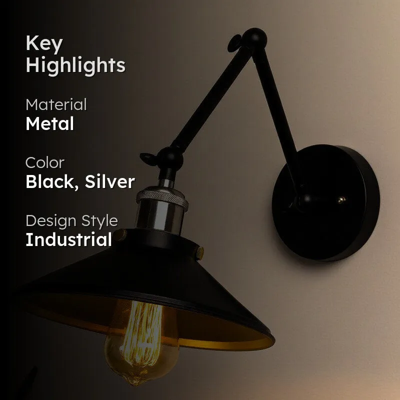 Eleni Cone Metal Wall Lamp - Silver media 2