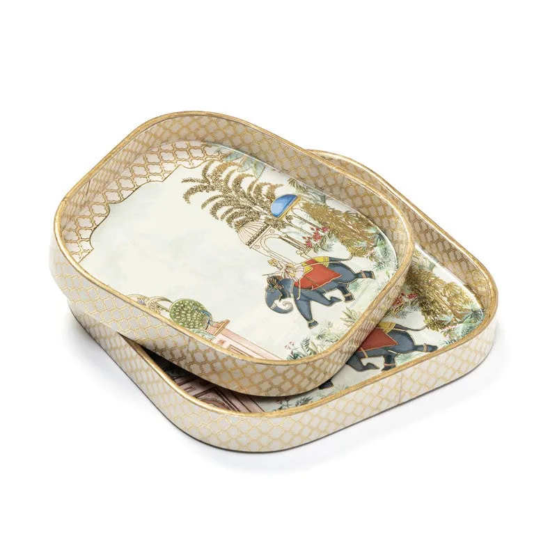 Darbar Gaj Serving Tray - Set Of Two media 8