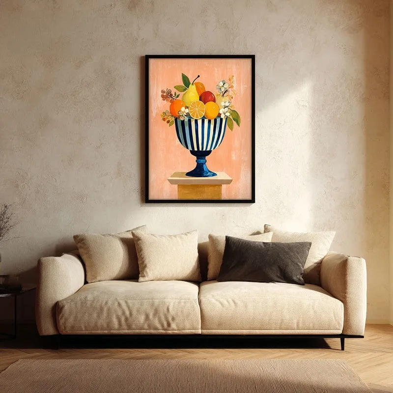 Mediterranean Canvas Wall Painting - Black Frame media 1
