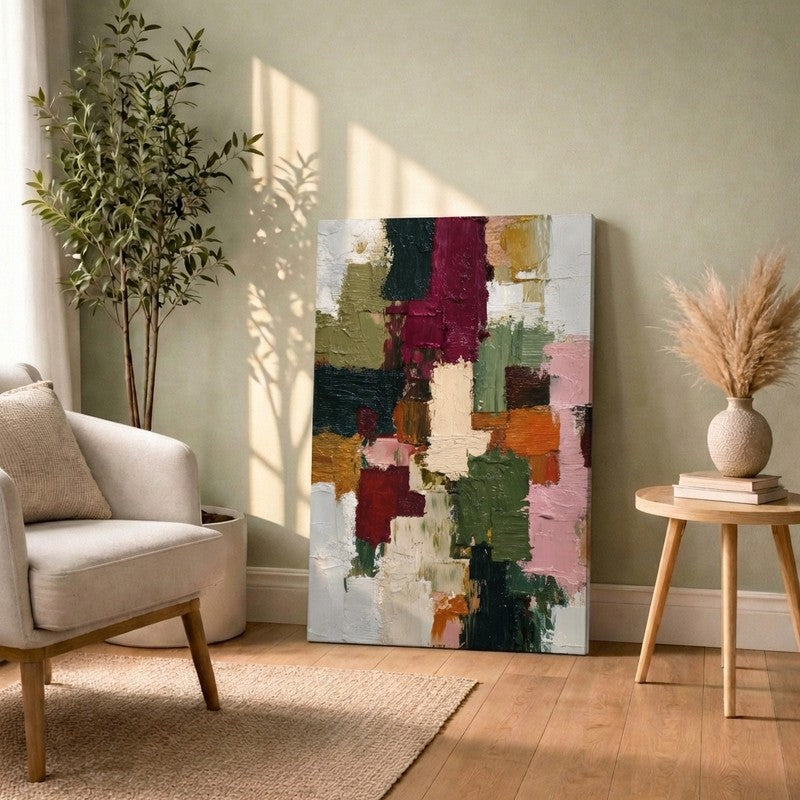 Intersecting Tones Abstract Canvas Wall Art