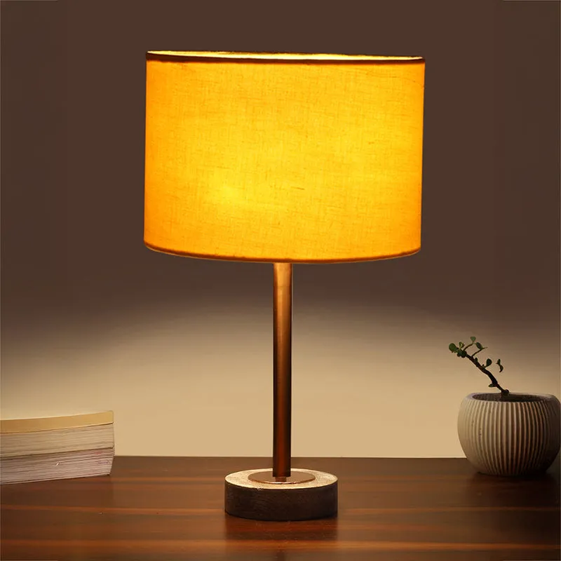 Cotin I Rodin Wooden Table Lamp - Yellow,Copper,White media 1