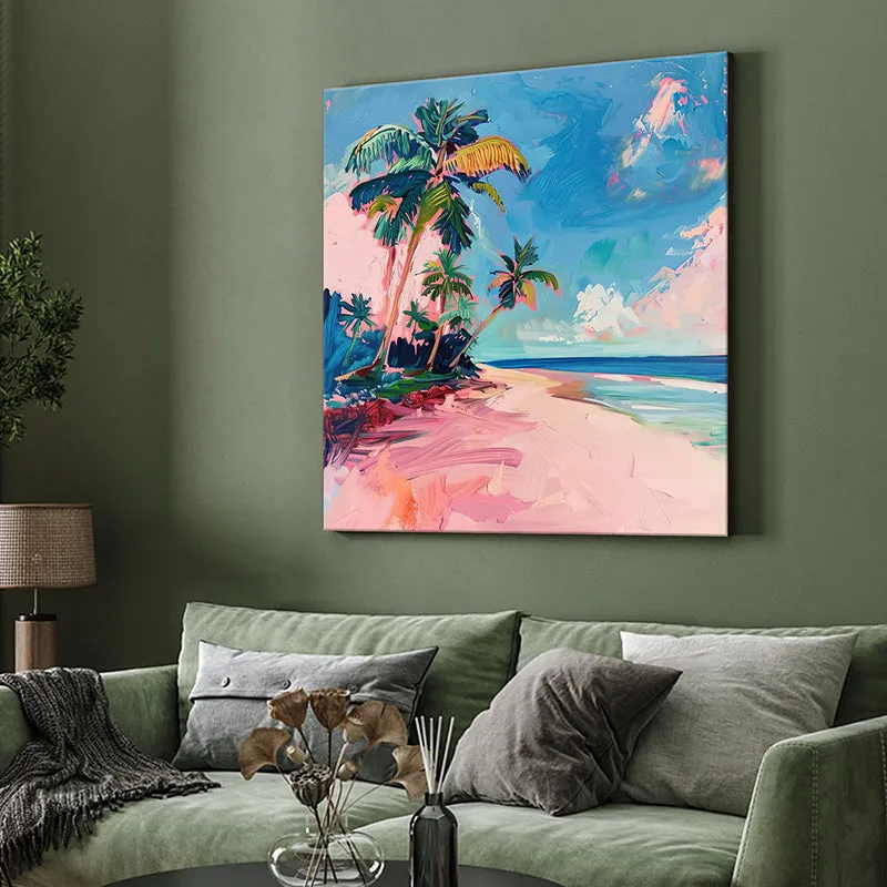 Sunny Tropical Beach Wall Painting media 4