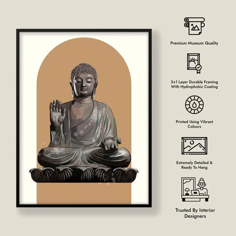 Palm Of Peace Archival Paper Wall Art With Frame media 8