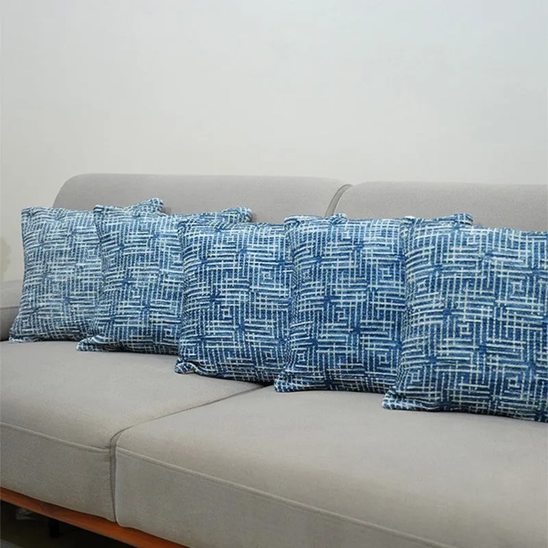 GeoMirage Cushion Cover (Blue) - Set Of Five media 4