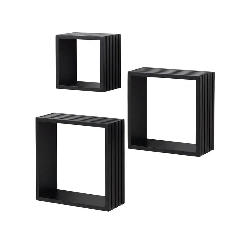 Rustic Reverie Wall Shelf - Black - Set Of Three media 5