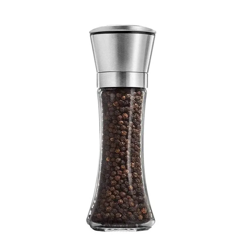 Conical Glass Salt & Pepper Shaker with Stainless Steel Top media 4