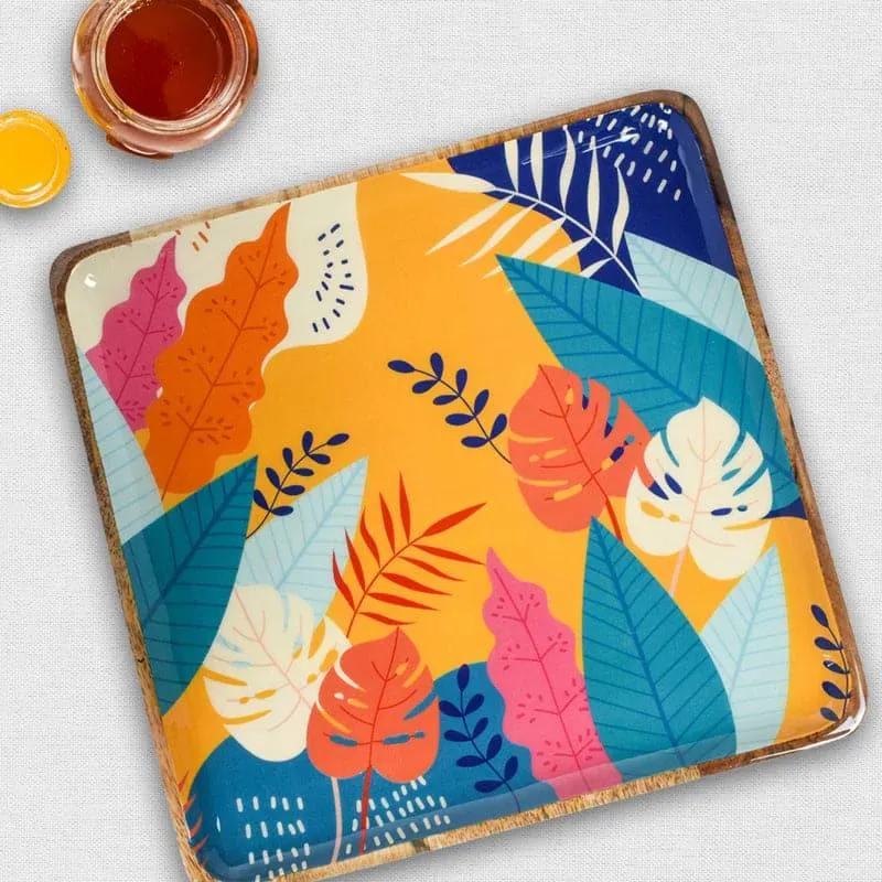 Linda Square Nature Wood Platter media 1