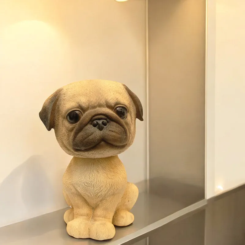 Bobble Head Pug Showpiece media 4