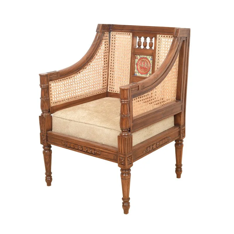 Orchid Teak Wood Accent Chair media 3
