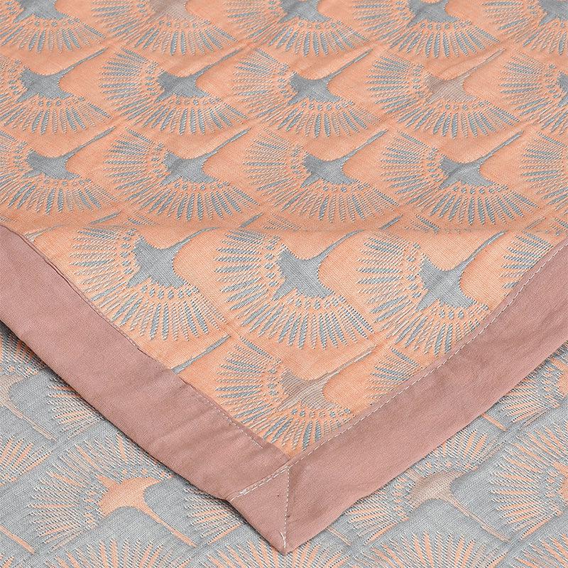 Pyper Geomatric Cotton Dohar (Peach)  - 210 GSM media 5