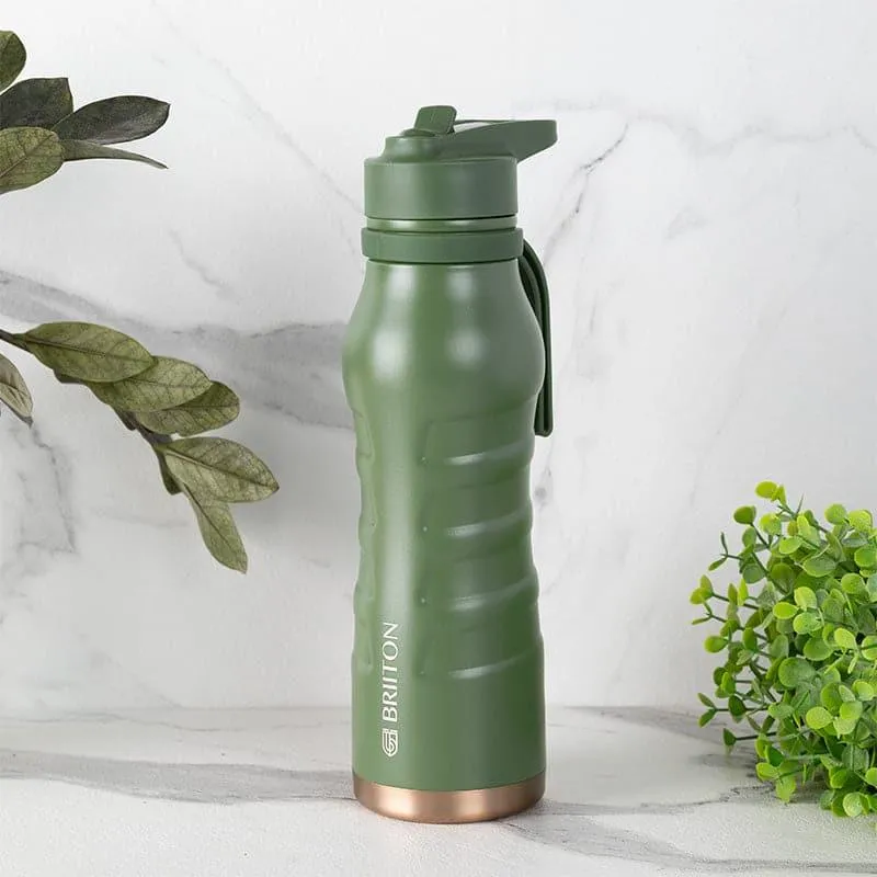 Epiquencher Hot & Cold Thermos Water Bottle (Green) - 750 mL media 1