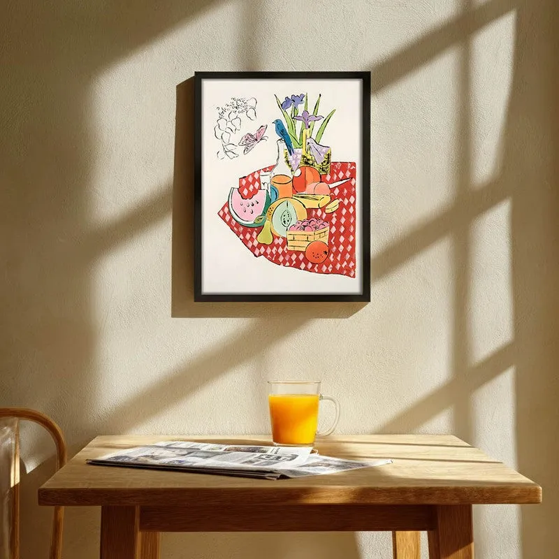 Savory Scene Archival Canvas Wall Art - Black media 1