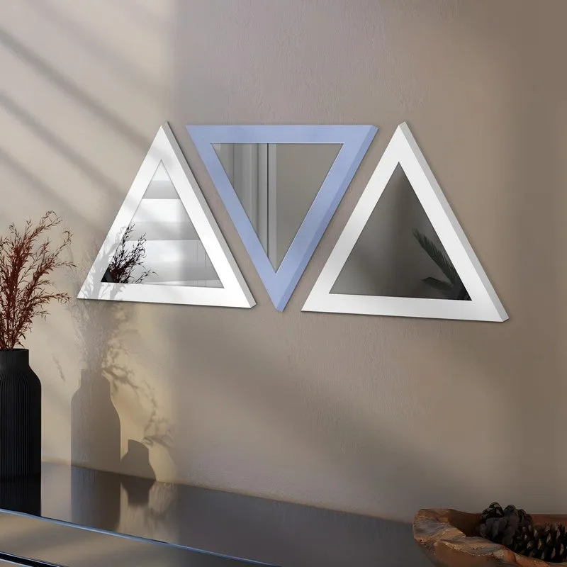 TriEdge Prism Wall Mirrors (Blue) - Set Of Three media 3