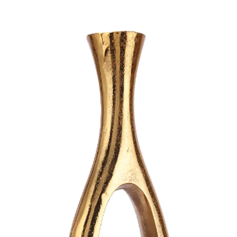 Azra Aluminium Vase - Gold media 4