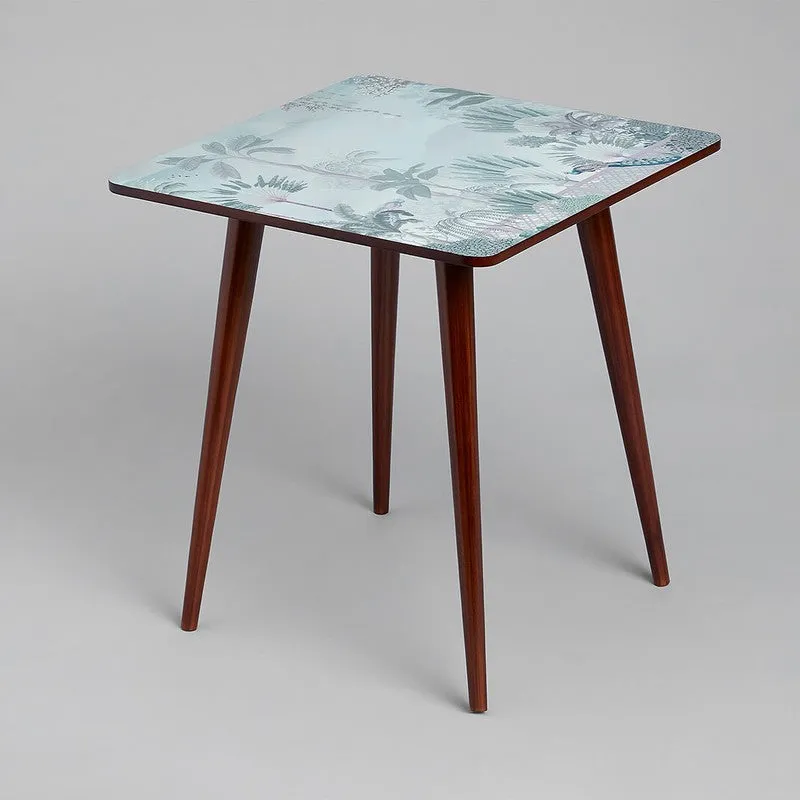 India Circus Wood Blooming Square Side Table media 3