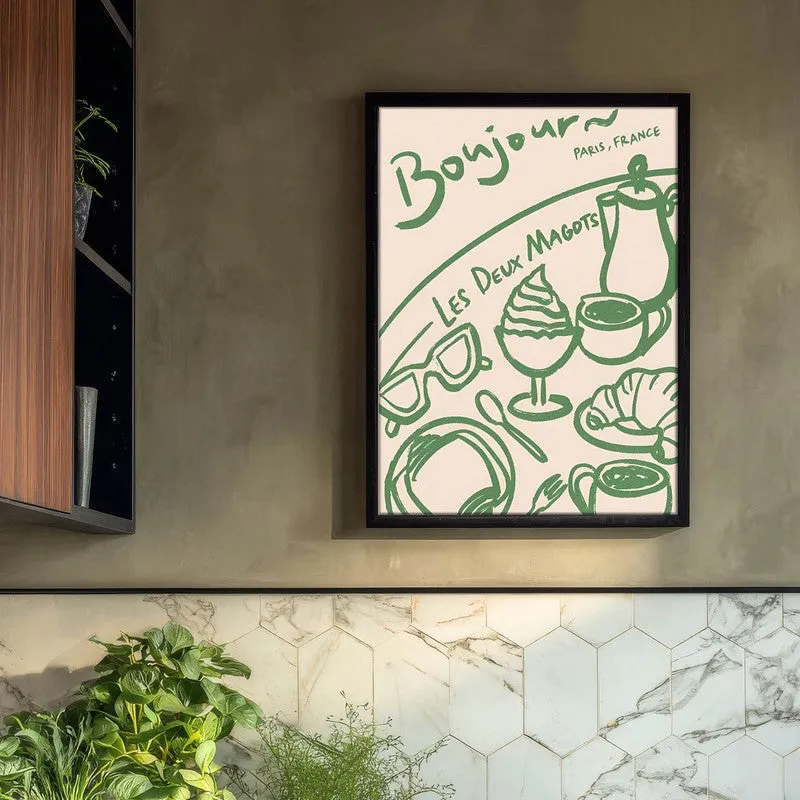 AbstraGreen Archival Canvas Wall Art - Black media 3